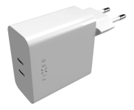 FIXED Ładowarka Sieciowa Mains Charger 2xUSB-C  PD 65W biały - 1249158 - zdjęcie 1
